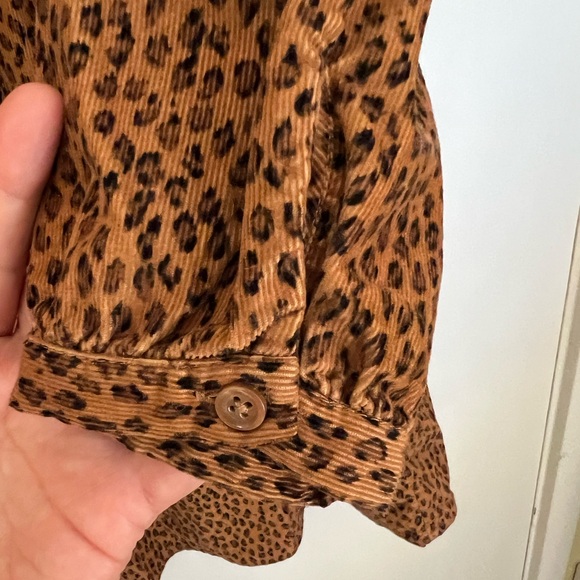 Gap kids corduroy leopard print dress long sleeves Size Medium/ 8 - Picture 3 of 7